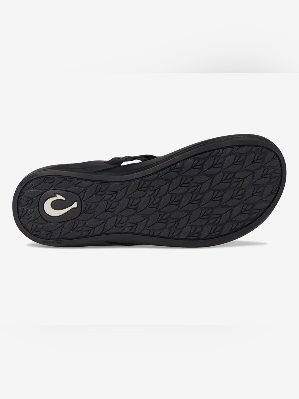 OluKai Lei Braided Leather Thong Sandals / Flip Flops - Black Size 8 - Picture 9 of 14